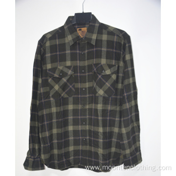 Wholesale Cotton Flannel Brushed Men's Casual Shirts